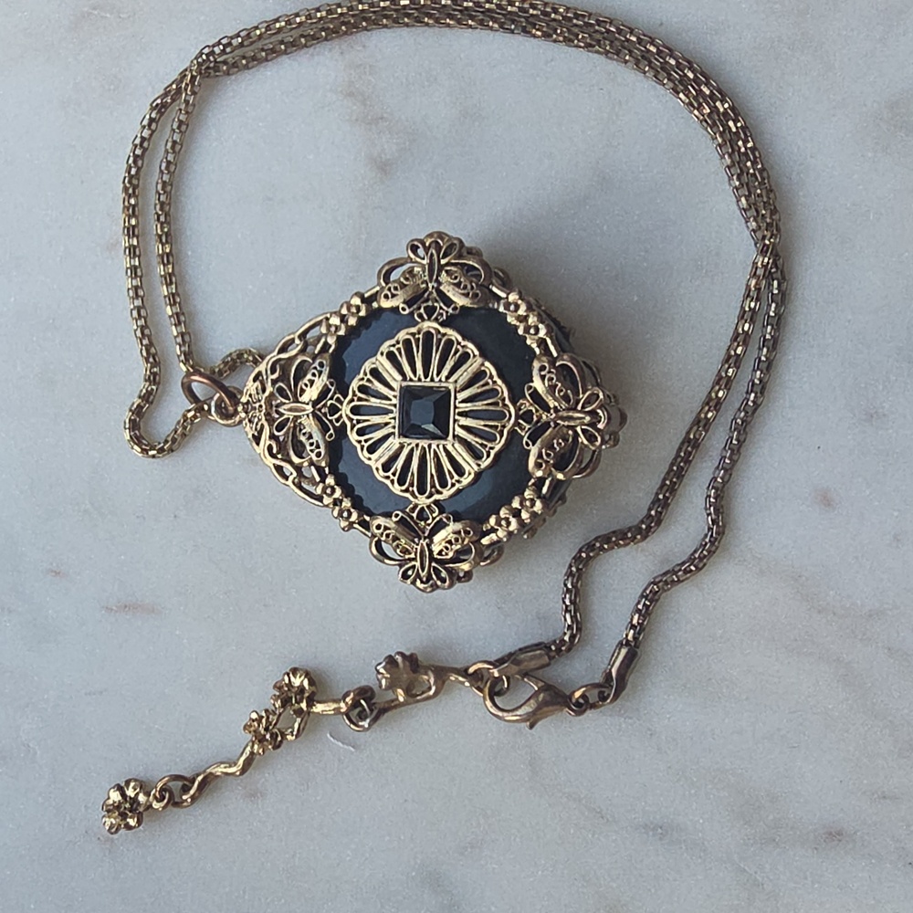 Vintage Inspired  Renaissance Revival pendant Necklace